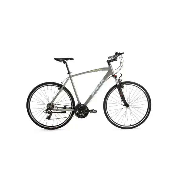 BİSAN TRX 8100 ERKEK ŞEHİR BİSİKLETİ 50CM V 28 JANT 21 VİTES AÇIK METALİK GRİ YEŞİL BEYAZ