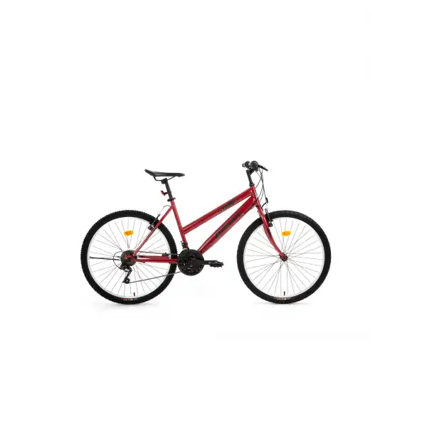 BİSAN DISCOVER KADIN DAĞ BİSİKLETİ 42CM V 26 JANT 21 VİTES METALİK KIRMIZI SİYAH