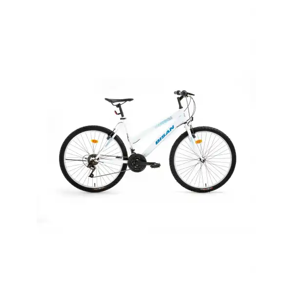 BİSAN DISCOVER KADIN DAĞ BİSİKLETİ 42CM V 26 JANT 21 VİTES METALİK BEYAZ MAVİ
