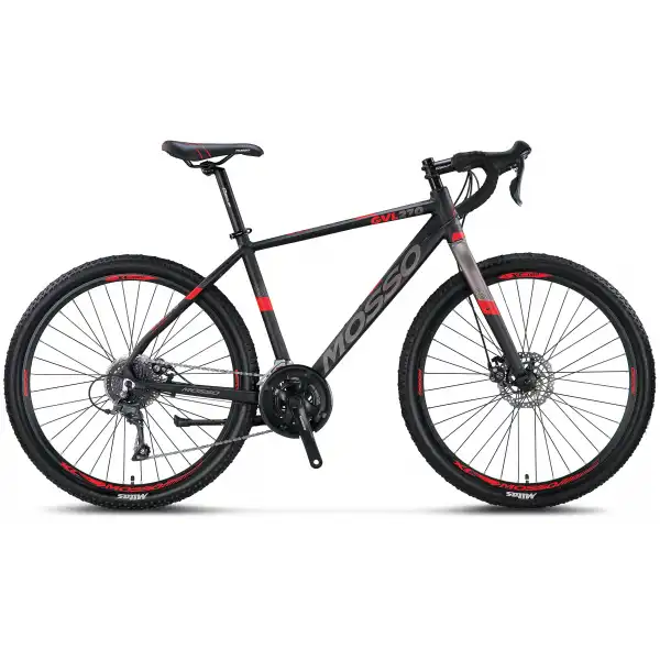 MOSSO GVL270 CLARIS ERKEK YARIŞ BİSİKLETİ 533H MD 27.5 JANT 16 VİTES SİYAH KIRMIZI