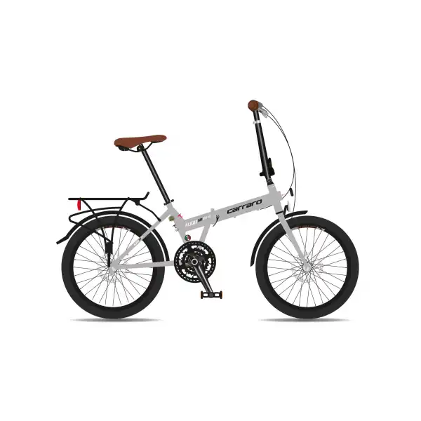 CARRARO FLEXI 121 HD KATLANIR BİSİKLET 350H 20 JANT 21 VİTES MAT GRİ SİYAH KROM KAHVE