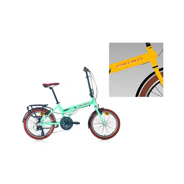CARRARO FLEXI 121 KATLANIR BİSİKLET 350H V 20 JANT 21 VİTES MAT SARI SIYAH BAKIR