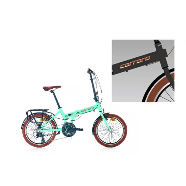 CARRARO FLEXI 121 KATLANIR BİSİKLET 350H V 20 JANT 21 VİTES MAT ANTRASİT GRİ BAKIR