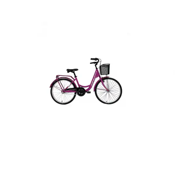 BİSAN SORRENTO KADIN ŞEHİR BİSİKLETİ 36CM V 24 JANT 3 VİTES MOR BEYAZ