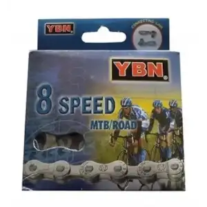 YBN BİSİKLET ZİNCİRİ MTB 7/8 VİTES S52S22 116L SİLVER İNDEX KUTULU