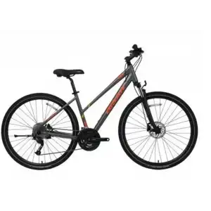 BİSAN TRX 8300 TOURNEY KADIN ŞEHİR BİSİKLETİ 45CM MD 28 JANT 24 VİTES METALİK GRİ TURUNCU