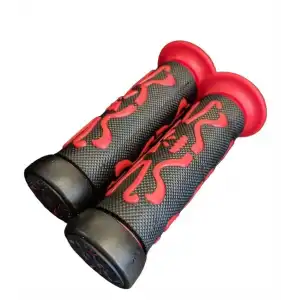 BİSİKLET ELCİK BMX KAUÇUK 120MM ÇİFT SİYAH KIRMIZI