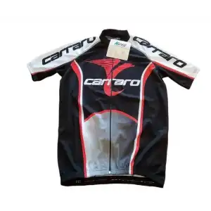 CARRARO BİSİKLET FORMASI KISA KOL DİK YAKA FERMUARLI SİYAH BEYAZ S BEDEN W05 2008815