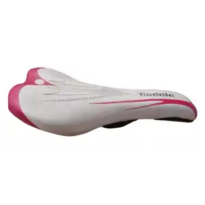 SELLE ROYAL SADDLE SELE ÇELİK RAY KELEPÇESİZ 260MM 130MM BEYAZ KIRMIZI