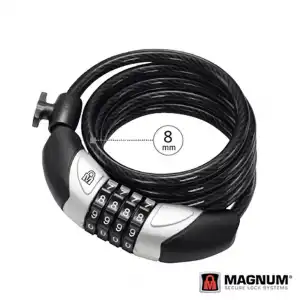 MAGNUM BİSİKLET ŞİFRELİ KİLİT HALAT 8X1800 4B 3112 KLT-203