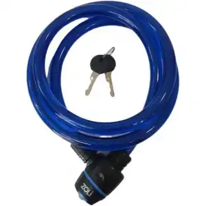 ZOLİ BİSİKLET KİLİT HALAT 15X1000 84118 ANAHTARLI MAVİ KLT-105-1