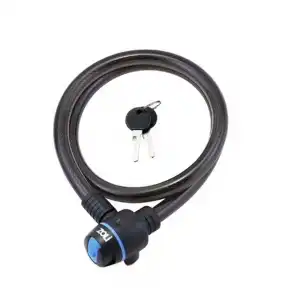 ZOLİ BİSİKLET KİLİT HALAT 15X1000 84118 ANAHTARLI SİYAH KLT-105