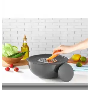 AROW CHOPPER AKILLI KARIŞTIRMA & SAKLAMA KABI RENDELİ AKRİLİK  4.6 LT 25 CM GRİ TR-3633