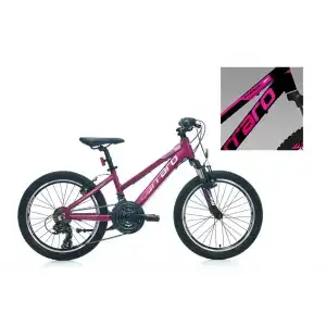 CARRARO FORCE 201 KIZ ÇOCUK DAĞ BİSİKLETİ 250H V 20 JANT 21 VİTES MAT SİYAH FUŞYA BEYAZ