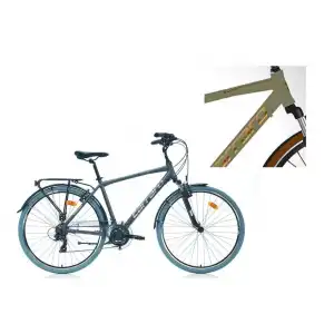 CARRARO ELITE 704 ERKEK ŞEHİR BİSİKLETİ 52H V 28 JANT 21 VİTES MAT METALİK AÇIK YEŞİL KAHVE BAKIR