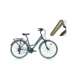 CARRARO ELITE 705 KADIN ŞEHİR BİSİKLETİ 460H V 28 JANT 21 VİTES MAT METALİK AÇIK YEŞİL KAHVE BAKIR