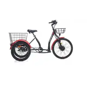 CARRARO E-LINE ePACK 2.1 UNISEX BİSİKLET 410H HD 24 JANT NEX.3 VİTES MAT SİYAH KIRMIZI GRİ