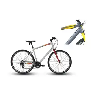 CARRARO SPORTIVE 321 ERKEK ŞEHİR BİSİKLETİ 520H V 28 JANT 21 VİTES MAT ANTRASİT SARI KOYU SARI