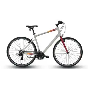 CARRARO SPORTIVE 321 ERKEK ŞEHİR BİSİKLETİ 520H V 28 JANT 21 VİTES MAT GRİ KIRMIZI TURUNCU