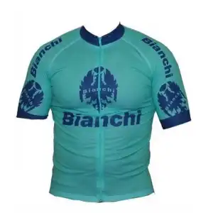 BIANCHI BİSİKLET FORMASI KISA KOL DİK YAKA FERMUARLI CELESTE S BEDEN