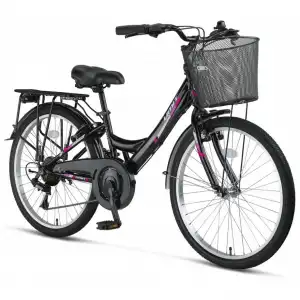 ÜMİT 2608 SAFIRO SEPETLİ BAYAN ŞEHİR BİSİKLETİ V 26 JANT 21 VİTES SİYAH