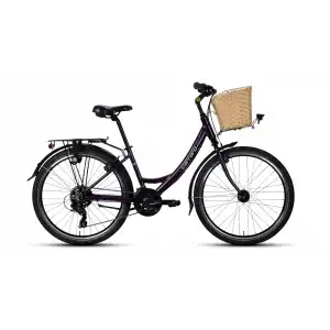 CARRARO JASMINE KADIN ŞEHİR BİSİKLETİ 440H V 26 JANT 21 VİTES MOR AÇIK GRİ
