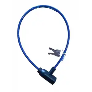 KRTL SOSİN BİSİKLET KİLİT İNCE HALAT 6MMX63CM ANAHTARLI KRTL-0145 MAVİ