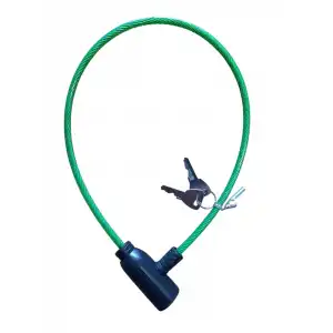 KRTL SOSİN BİSİKLET KİLİT İNCE HALAT 6MMX63CM ANAHTARLI KRTL-0145 YEŞİL