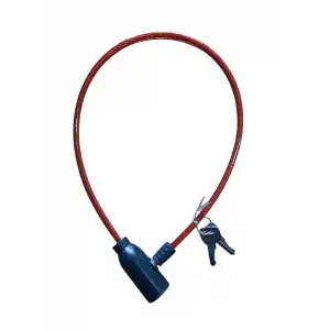 KRTL SOSİN BİSİKLET KİLİT İNCE HALAT 6MMX63CM ANAHTARLI KRTL-0145 KIRMIZI
