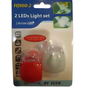 XBYC 6016 HJ008-2 BİSİKLET İKİLİ IŞIK SETİ KIRMIZI BEYAZ