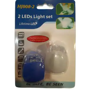 XBYC 6016 HJ008-2 BİSİKLET İKİLİ IŞIK SETİ MAVİ BEYAZ