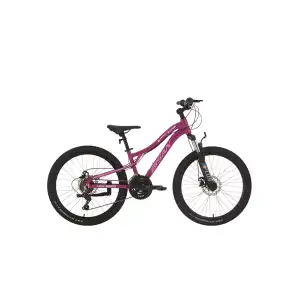 BİSAN KDX 2800-D KADIN DAĞ BİSİKLETİ 30CM MD 24 JANT 21 VİTES MOR PEMBE BEYAZ