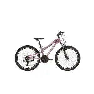 BİSAN KDX 2800-V KADIN DAĞ BİSİKLETİ 30CM V 24 JANT 21 VİTES METALİK PEMBE BEYAZ