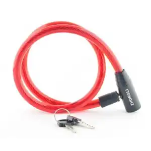 ZHONGLİ XBYC 4524 BİSİKLET KİLİT ANAHTARLI HALAT 12X800MM 84101 KIRMIZI