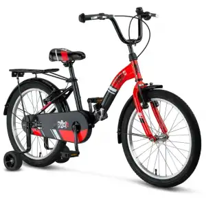 ÜMİT 1619 PICOLO KATLANIR ERKEK ÇOCUK BİSİKLETİ V 16 JANT VİESSİZ SİYAH KIRMIZI