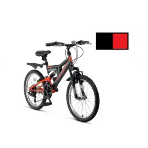ÜMİT 2030 BLACKMOUNT MSV-V-ERKEK ÇOCUK BİSİKLETİ 20 JANT 18 VİTES SİYAH KIRMIZI