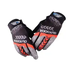 OUTDOOR XBYC-HJ-1504 KROS UZUN PARMAK ELDİVEN SİYAH KIRMIZI