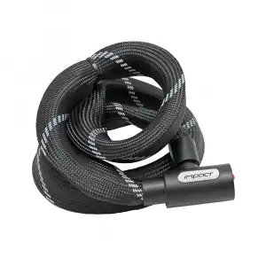 İMPACT BİSİKLET KİLİT ANAHTARLI ZİNCİR HALTER 6X1200 SİYAH KLT-308