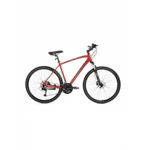 BİSAN TRX 8500 ERKEK ŞEHİR BİSİKLETİ 46CM HD 28 JANT 27 VİTES MAT KIRMIZI SİYAH