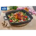 EDA COOKWARE DÖKÜM KARE ÇAT ÇOK AMAÇLI TEPSİ 36 CM SİYAH ZK-951