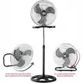 RUBENIS RBS20 PLUS PRO 18 INCH 46CM SANAYİ TIPİ VANTİLATÖR SİYAH MAVİ