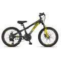 ÜMİT 2078 MOTION M-2D ERKEK ÇOCUK BİSİKLETİ 254H 20 JANT 21 VİTES SİYAH SARI