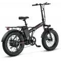 MOSSO LUNARA-RR ELEKTRİKLİ KATLANIR BİSİKLET 420H MD 20 JANT 7 VİTES MAT SİYAH KIRMIZI