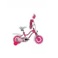 BİSAN HAPPY KIZ ÇOCUK BİSİKLETİ 21CM V 12 JANT METALİK PEMBE KIRMIZI