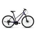 CARRARO SPORTIVE 226 KADIN ŞEHİR BİSİKLETİ 457H HD 28 JANT 24 VİTES MAT MOR KIRIK BEYAZ