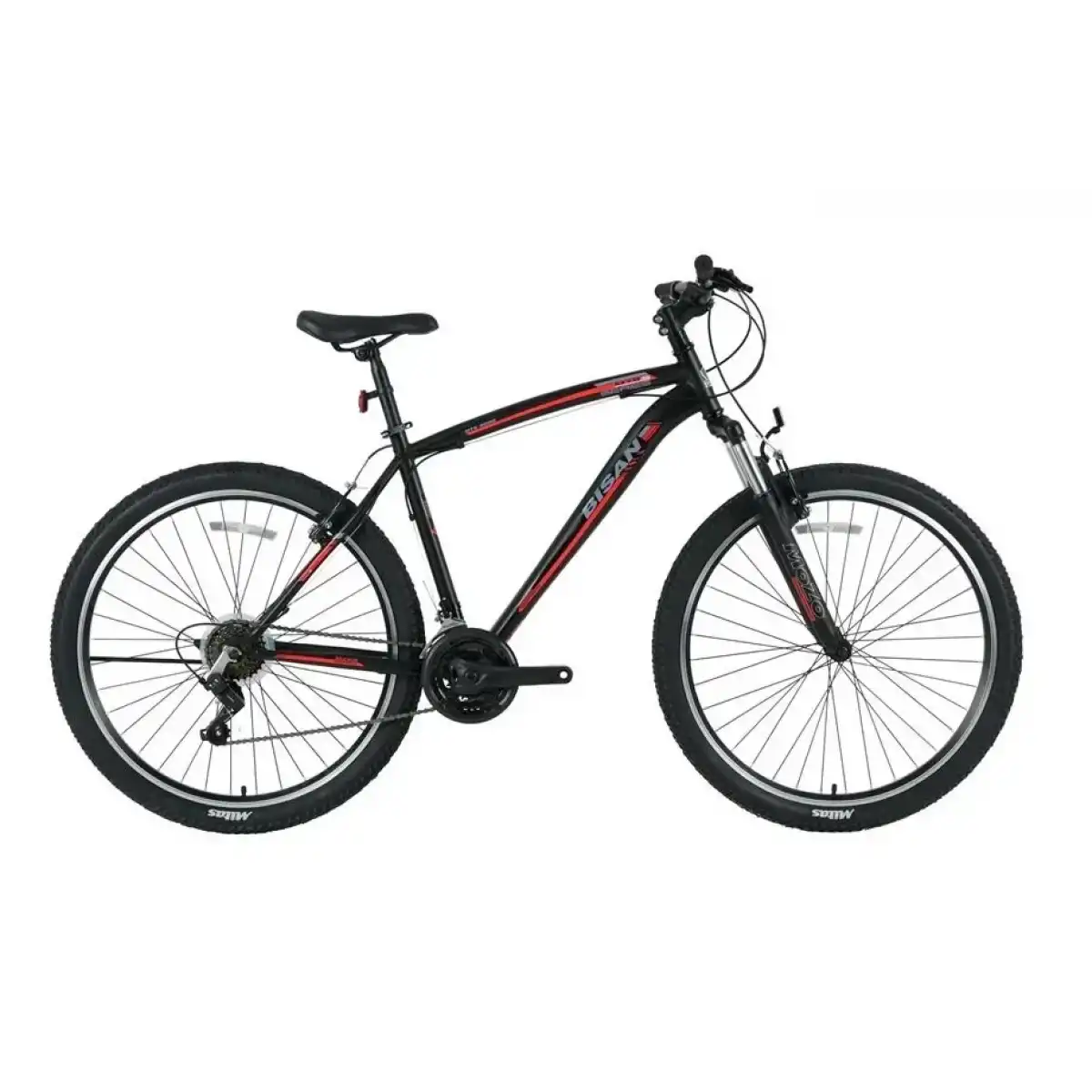 BİSAN MTS 4600 ERKEK DAĞ BİSİKLETİ 34CM V 24 JANT 21 VİTES MAT SİYAH TURUNCU