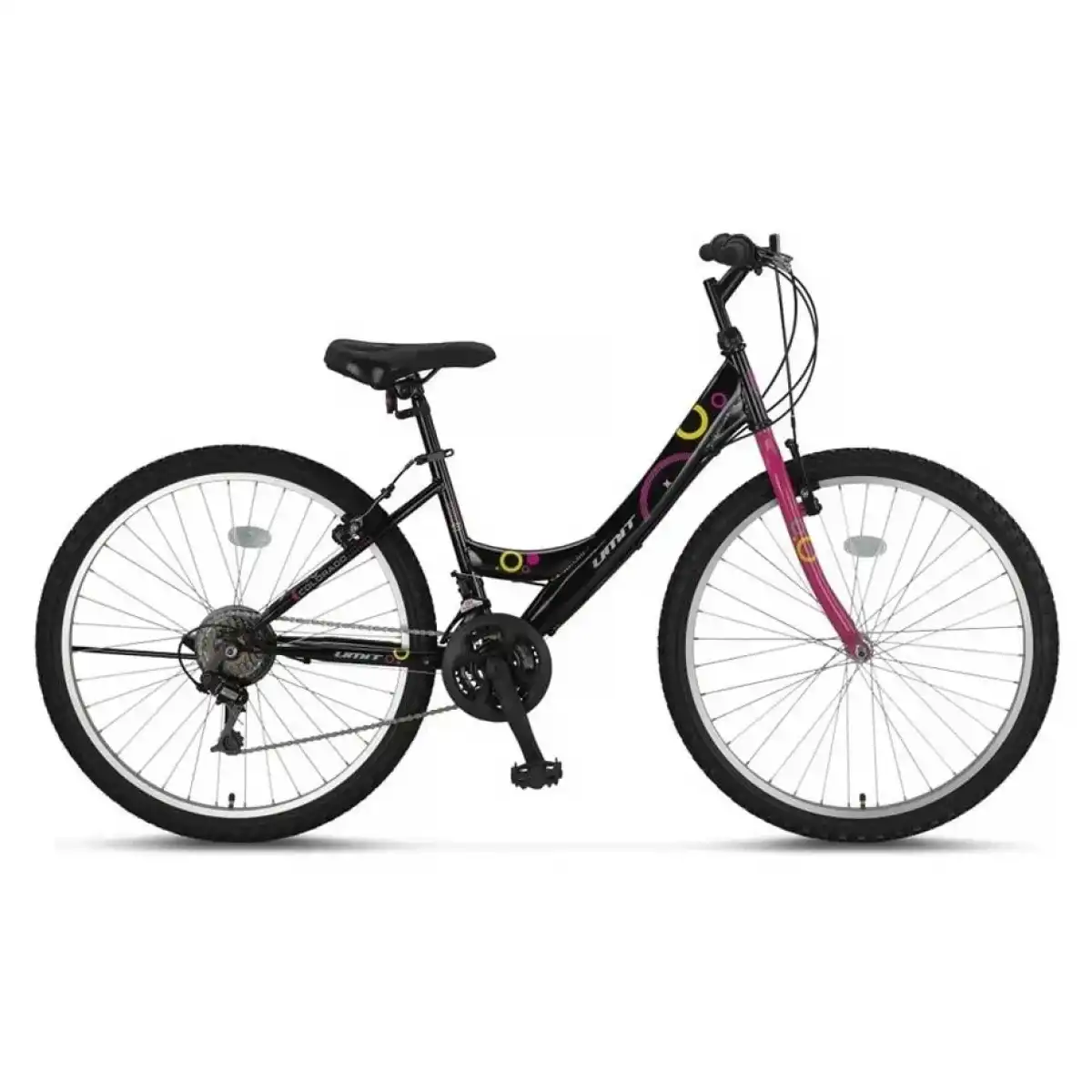 ÜMİT 2600 COLORADO KADIN DAĞ BİSİKLETİ V 26 JANT 21 VİTES SİYAH PEMBE