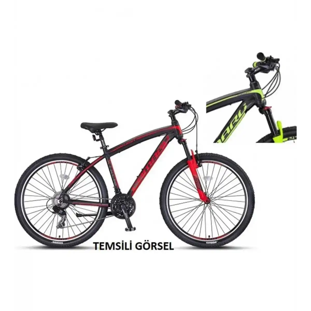 ÜMİT 2762 CAMARO M ERKEK DAĞ BİSİKLETİ 459H V 27.5 JANT 21 VİTES SİYAH LİME