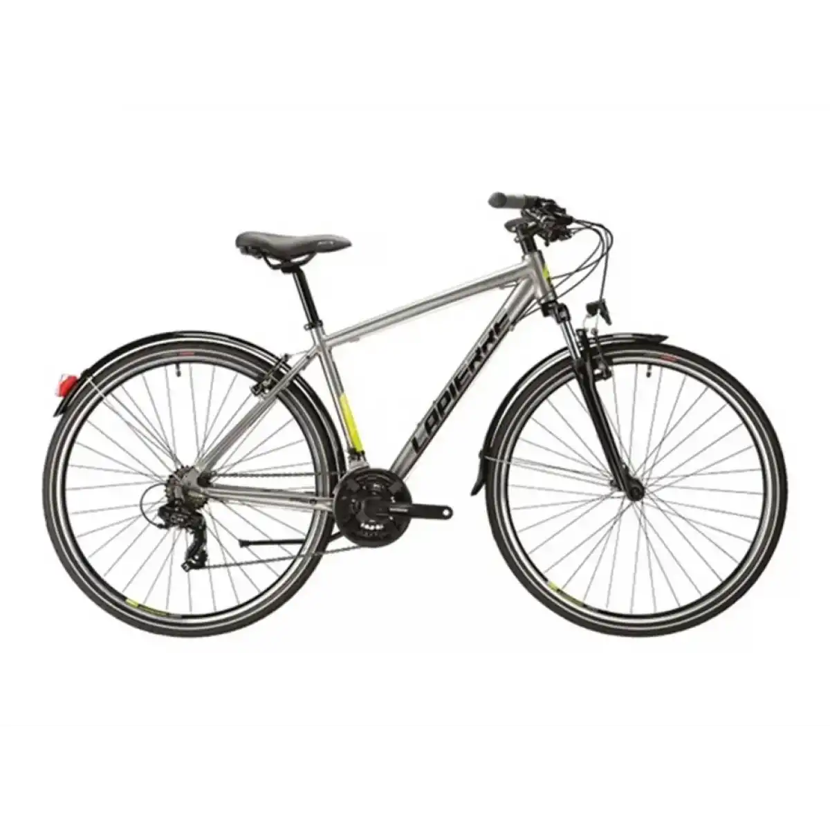 LAPIERRE TREKKING 1.0 ERKEK ŞEHİR BİSİKLETİ V 410H 28 JANT 21 VİTES GRİ LİME YEŞİL SİYAH