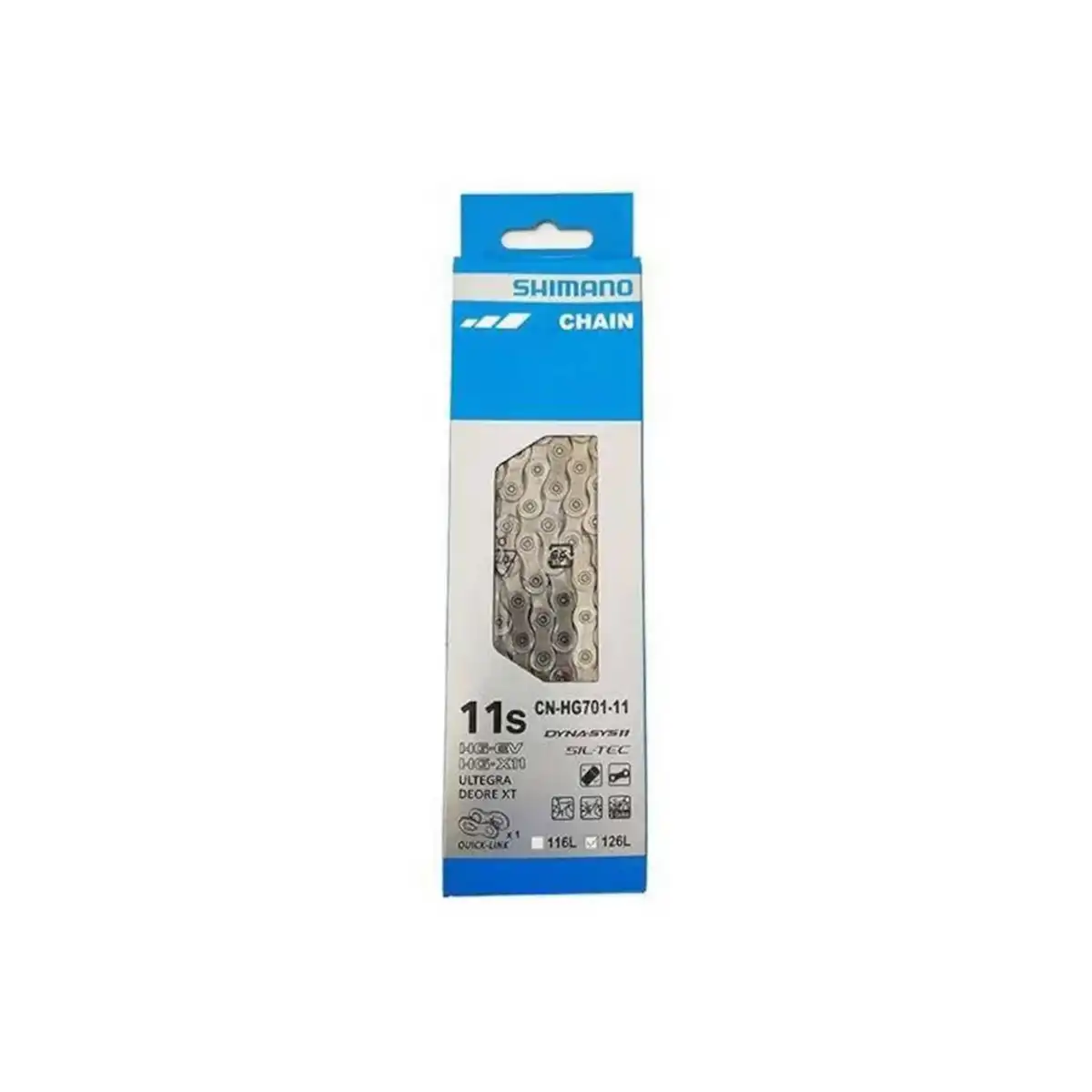 SHIMANO CN-HG701-11 BİSİKLET ZİNCİRİ 126 BAKLA W/Q-LİNK 11 VİTES GÜMÜŞ